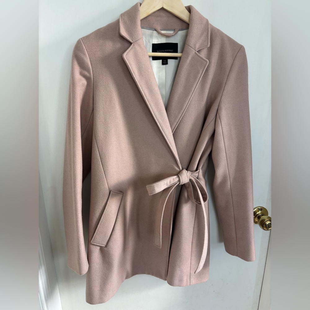 Banana Republic Light Beige Wrap Pea Coat